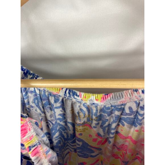 Lilly Pulitzer Girls Emoni Romper in Lilac Verbena Ruffle Size L 8-10 - Picture 4 of 5